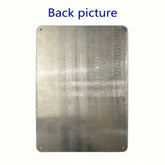 Metallic back panel with text &