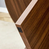 Versatile Walnut-Finished MDF Round Coffee Table