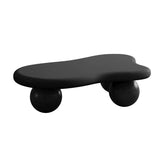 Black Cloud Coffee Table - 40 Inch with smooth curved top and bold ball legs, ideal for modern accent table decor and stability.
