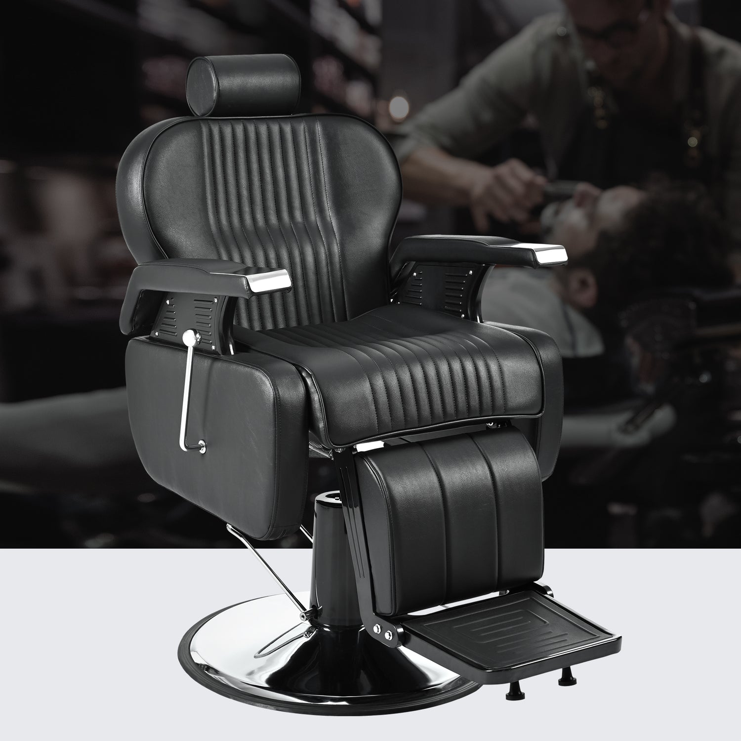 Heavy Duty Reclining Barber Chair,All Purpose Hydraulic