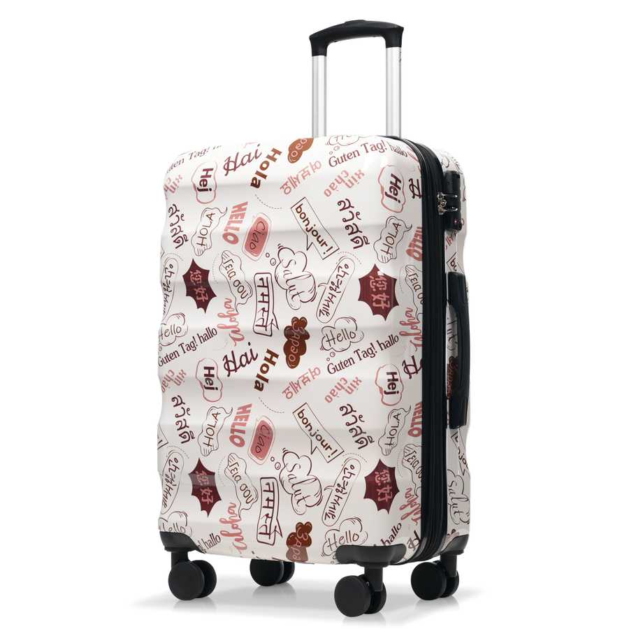 Luggage Set 3 Piece – Hardshell Suitcases with Spinner Wheels and TSA Lock, Lightweight Durable PC+ABS, Vibrant Glossy Expandable Design for Travel (20&