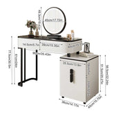 Modern Vanity Table with Storage | Adjustable Height, Multi-functional