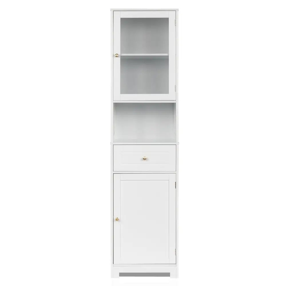 2 Doors 1 Pumping 1 Shelf Bathroom Cabinet White MLNshops]