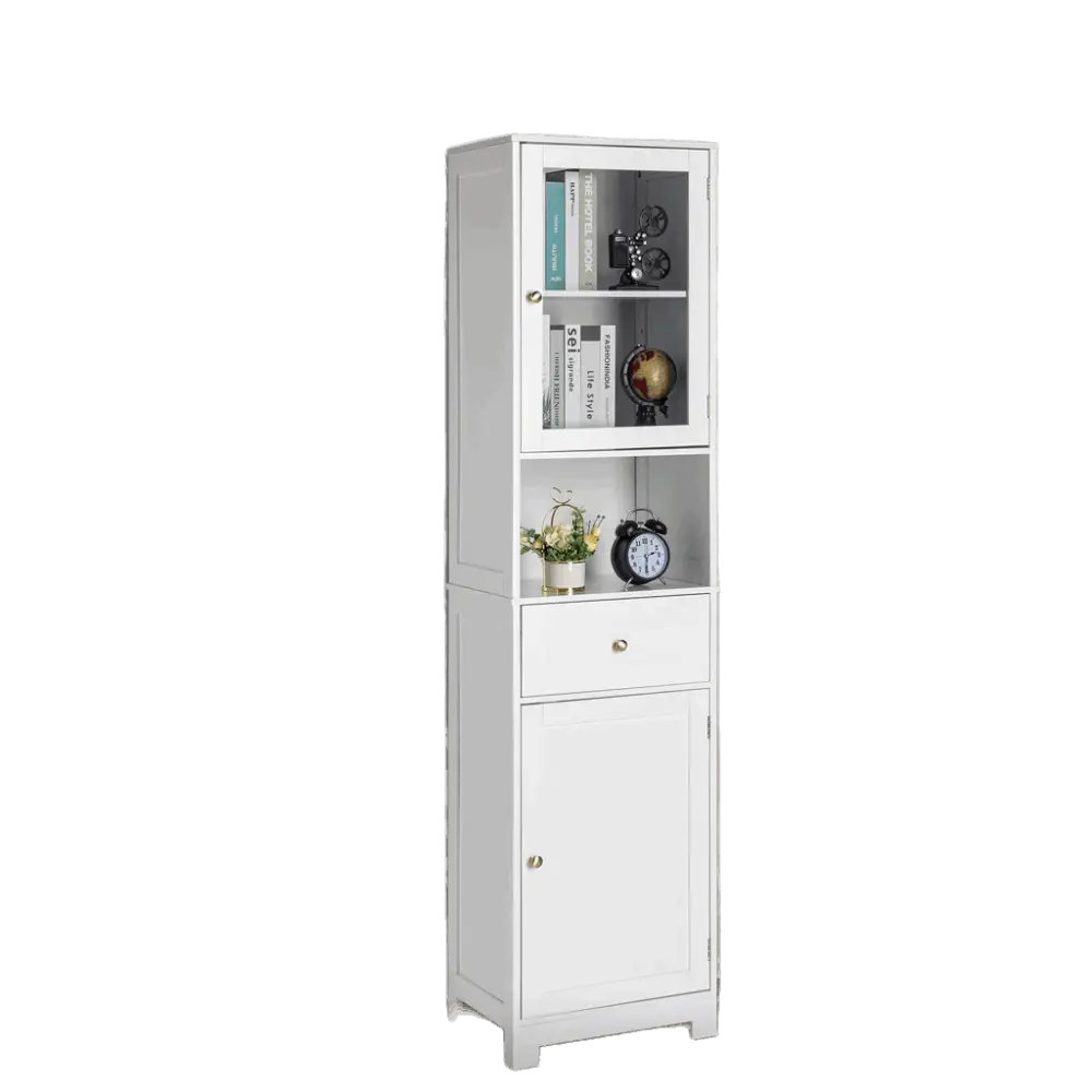 2 Doors 1 Pumping 1 Shelf Bathroom Cabinet White MLNshops]