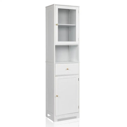 2 Doors 1 Pumping 1 Shelf Bathroom Cabinet White MLNshops]