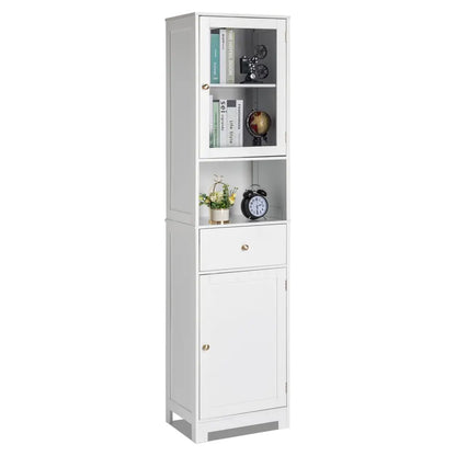 2 Doors 1 Pumping 1 Shelf Bathroom Cabinet White MLNshops]