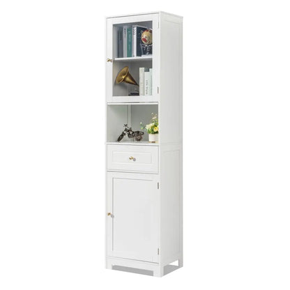 2 Doors 1 Pumping 1 Shelf Bathroom Cabinet White MLNshops]