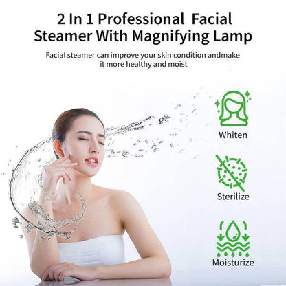 MLNshops 2-in-1 Facial Steamer with Magnifying Lamp