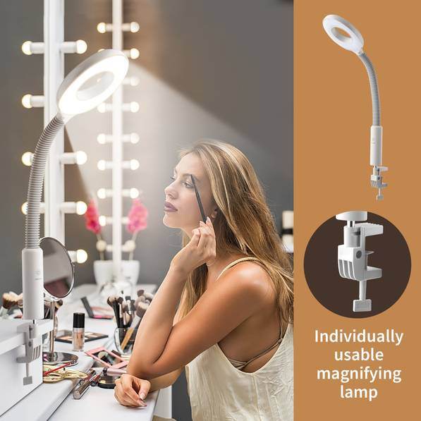 MLNshops 2-in-1 Facial Steamer with Magnifying Lamp
