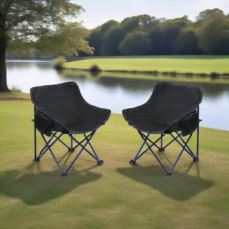 MLNshops 2 Piece Camping Chairs with Carry Bag