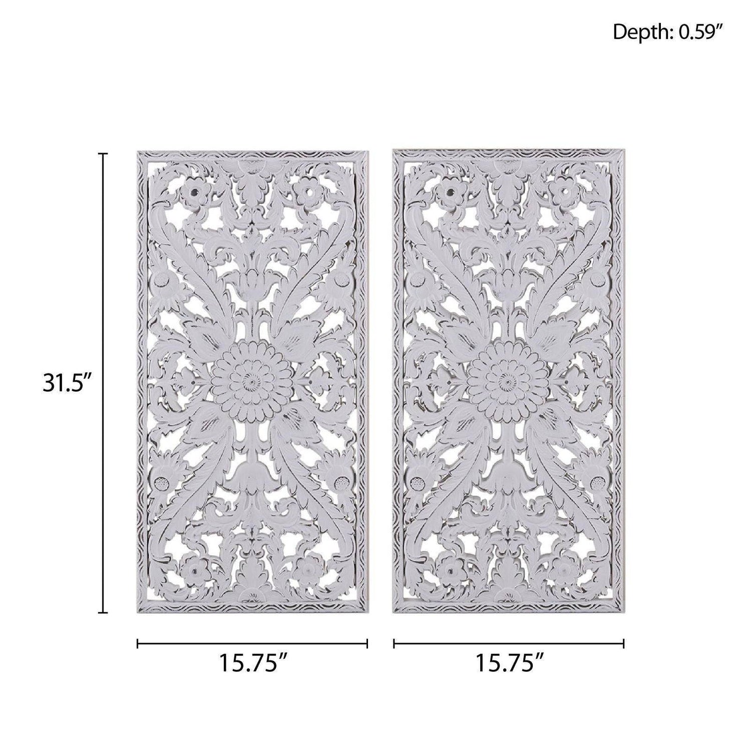 MLNshops 2-Piece Wooden Wall Decoration Set