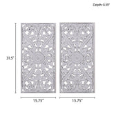 MLNshops 2-Piece Wooden Wall Decoration Set