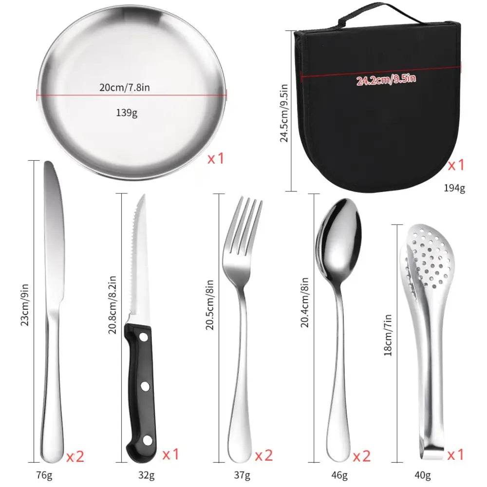 MLNshops 20-Piece Camping Utensil Set for Outdoor Dining