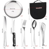 MLNshops 20-Piece Camping Utensil Set for Outdoor Dining