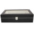 12 Compartments Top-level Opening Style Leather Watch Collection Box Black Default Title