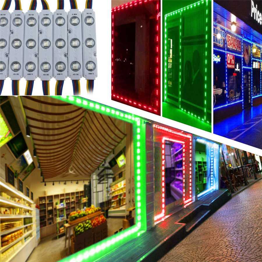 RGB SMD 5050 3 LED Module Light 12V For Sign Letter Channel Lamp Store Window Default Title