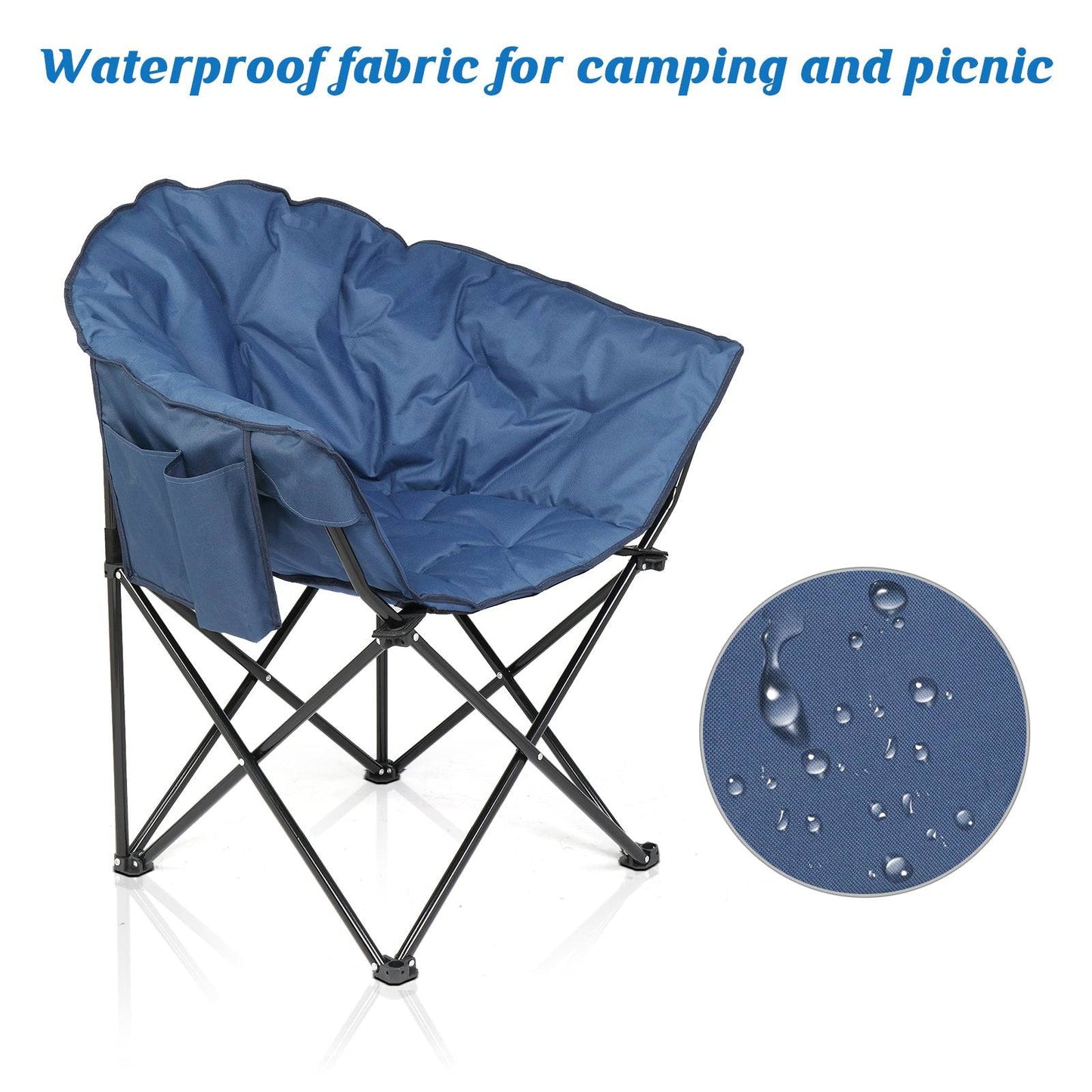 Camping Chair Blue Alloy Steel