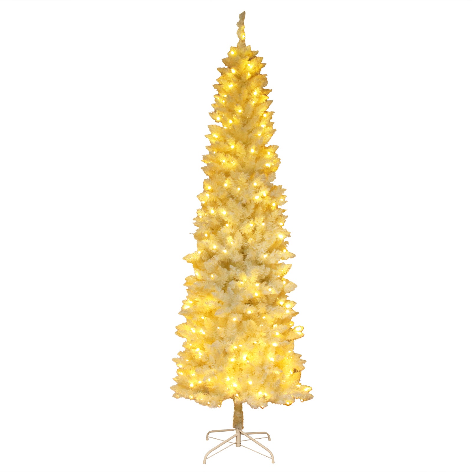 6.5ft Flocking Tied Light Christmas Tree MLNshops]