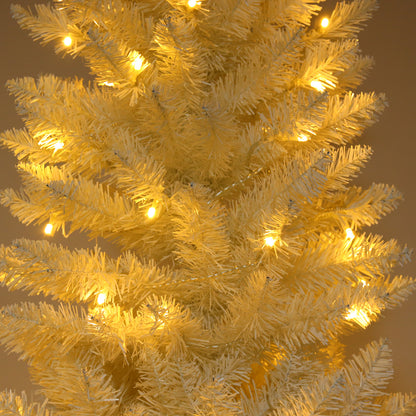 6.5ft Flocking Tied Light Christmas Tree MLNshops]