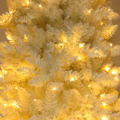 6.5ft Flocking Tied Light Christmas Tree MLNshops]