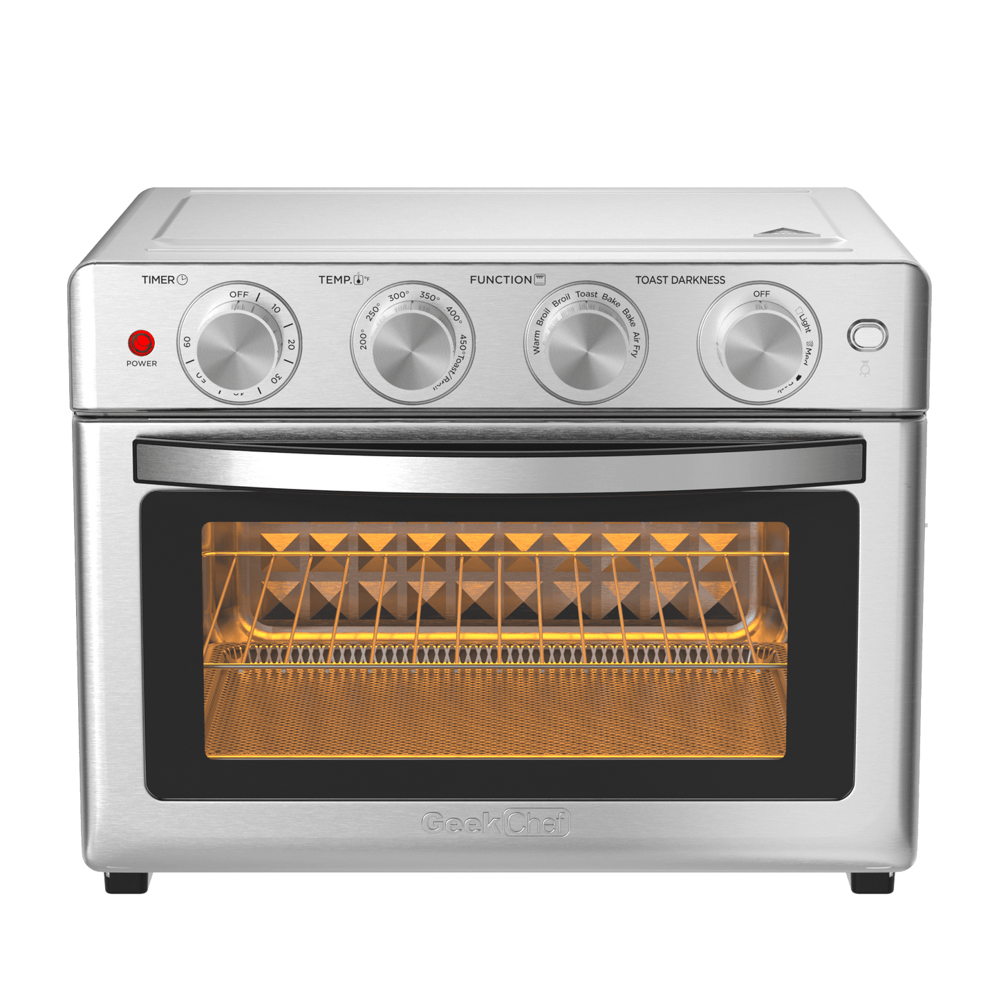 Geek Chef Air Fryer, 6 Slice 26QT/26L Air Fryer Fry Oil-Free, Extra Large Toaster Oven Combo, Air Fryer Oven, Roast, Bake, Broil, Reheat, Convection