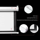 100" 4:3 80" x 60" Viewing Area Motorized Projector Screen with Remote Control Matte White