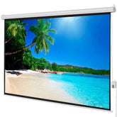 100" 4:3 80" x 60" Viewing Area Motorized Projector Screen with Remote Control Matte White Default Title