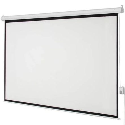 100" 4:3 80" x 60" Viewing Area Motorized Projector Screen with Remote Control Matte White
