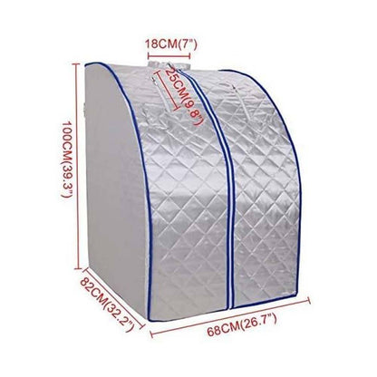 Portable Infrared Sauna Tent Personal, One Person Sauna Room Full Body for Home Spa Relaxation, Far Infrared FIR Heating, Foot Cushion and Chair
