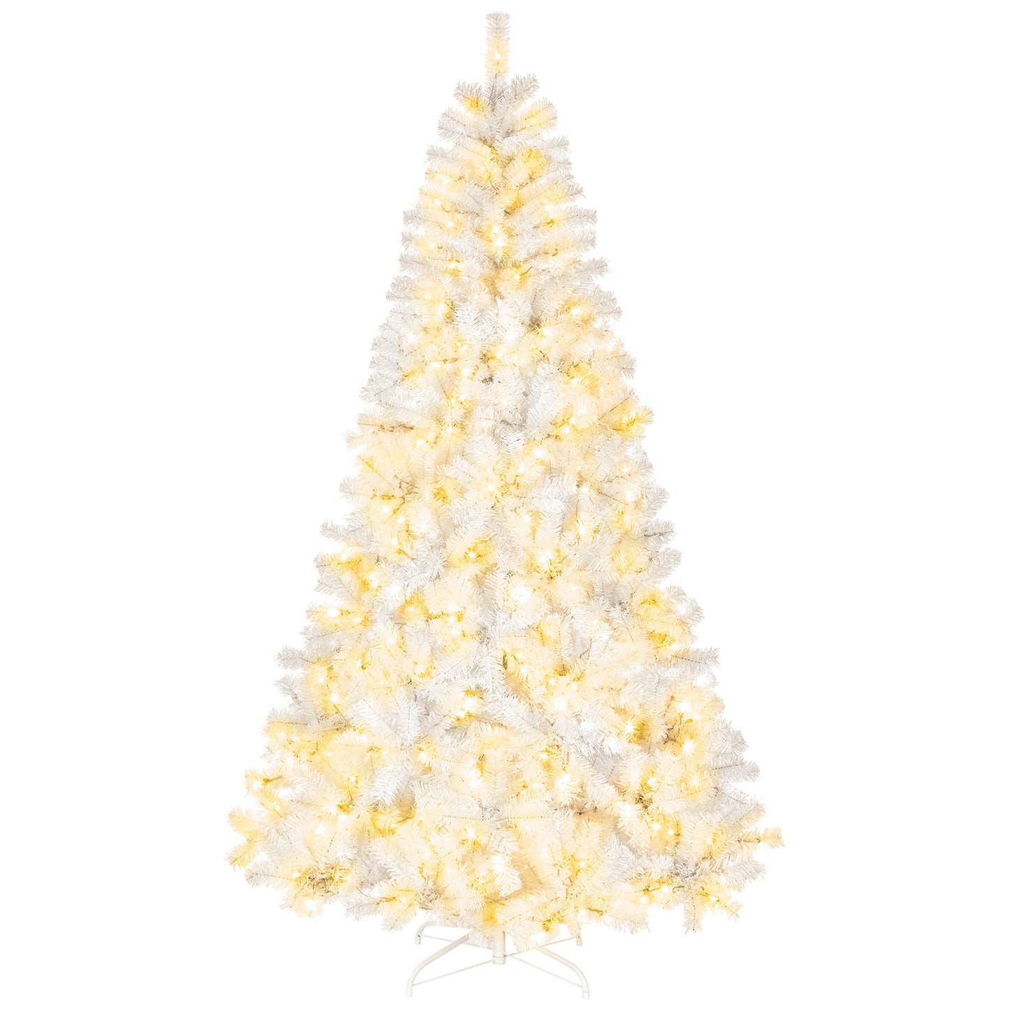 8ft White 670 Lights Warm Color 8 Modes 2008 Branch Christmas Tree White MLNshops]