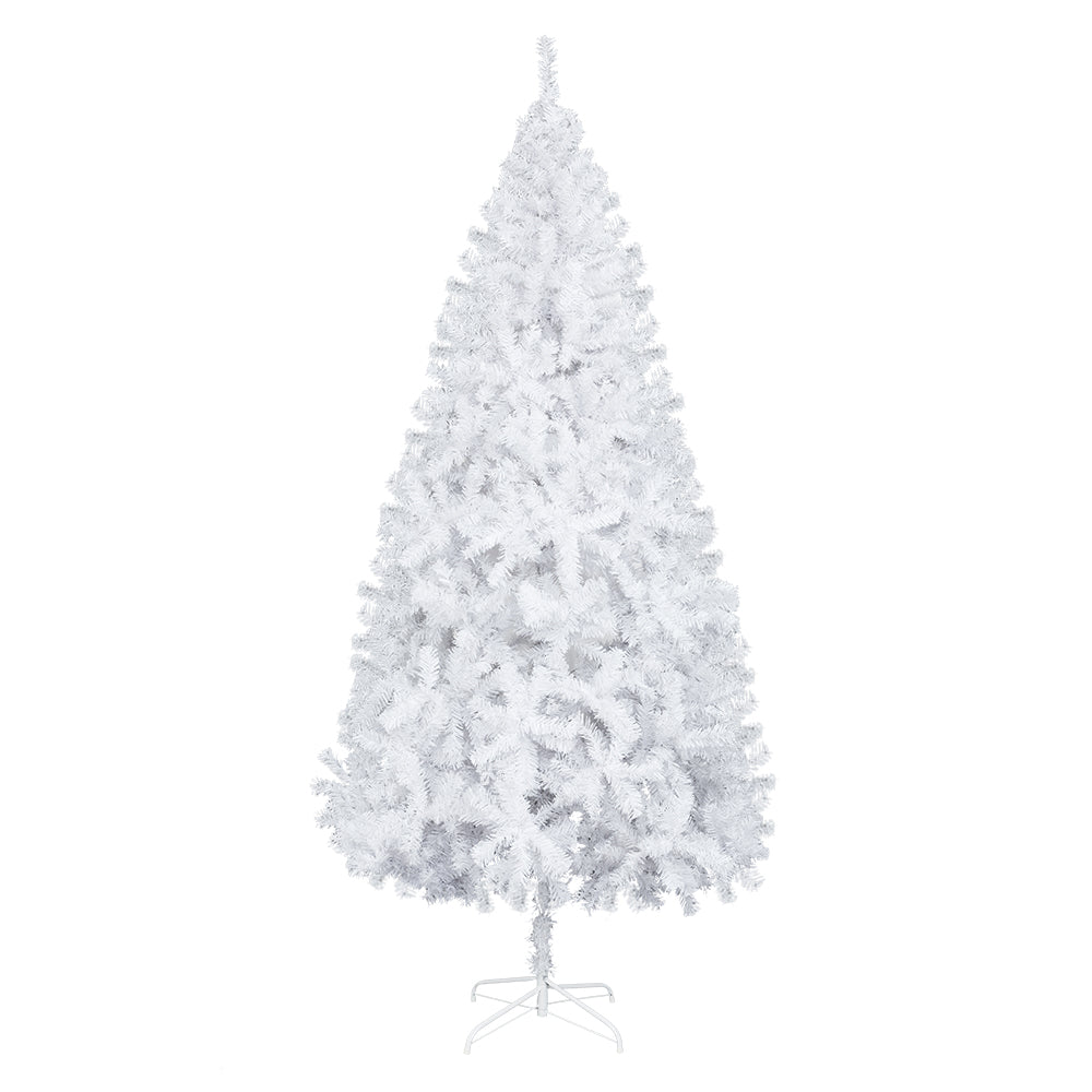 7FT Iron Leg White Christmas Tree with 950 Branches MLNshops]