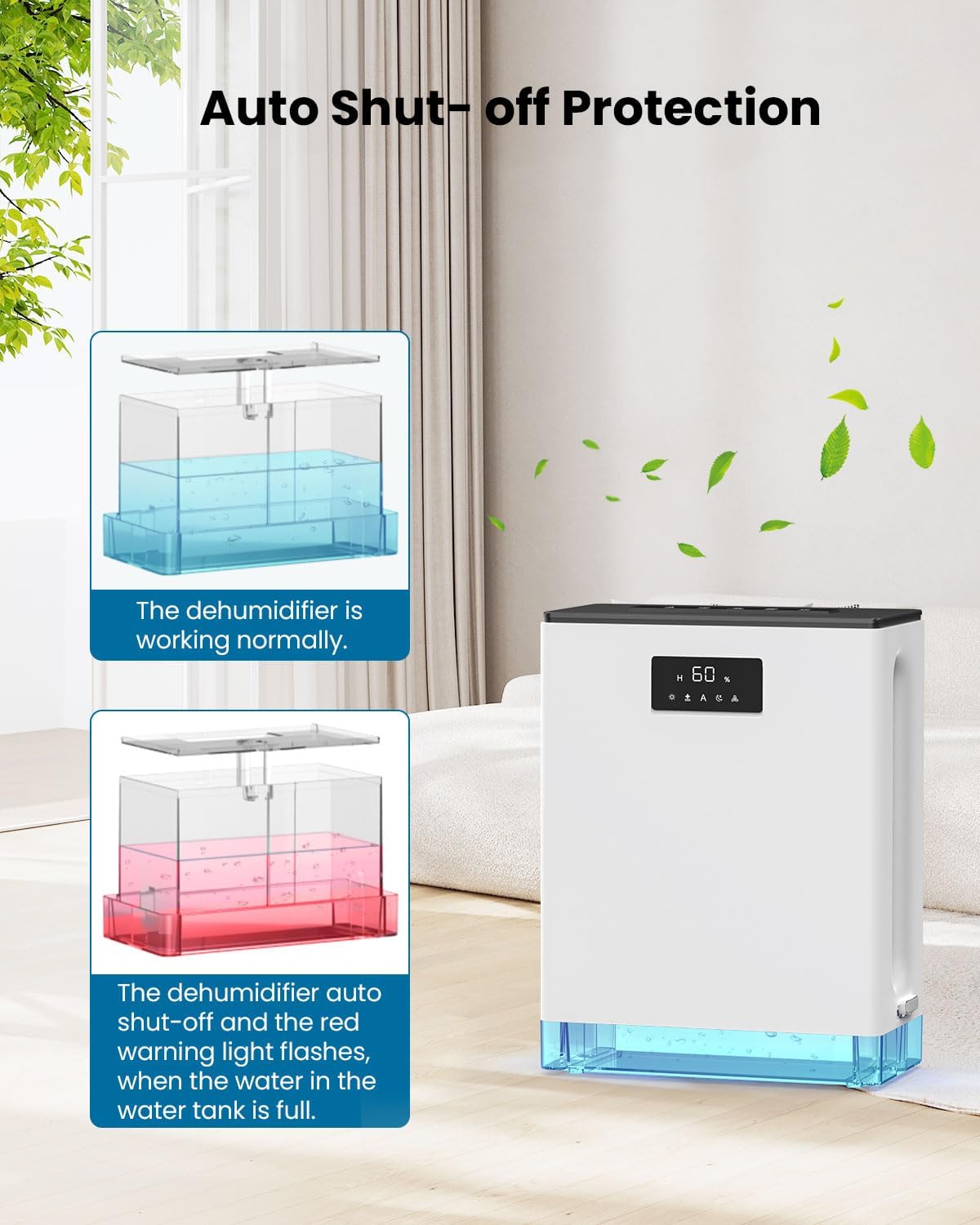  Dehumidifier for Home, 101 oz Water Tank, (950 sq. ft) Dehumidifiers for Basement, Bathroom, Bedroom with Auto Shut Off
