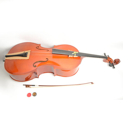 4/4 Retro Style Acoustic Cello Case Bow Rosin