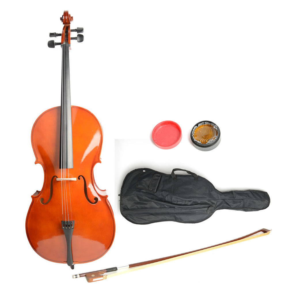 4/4 Retro Style Acoustic Cello Case Bow Rosin
