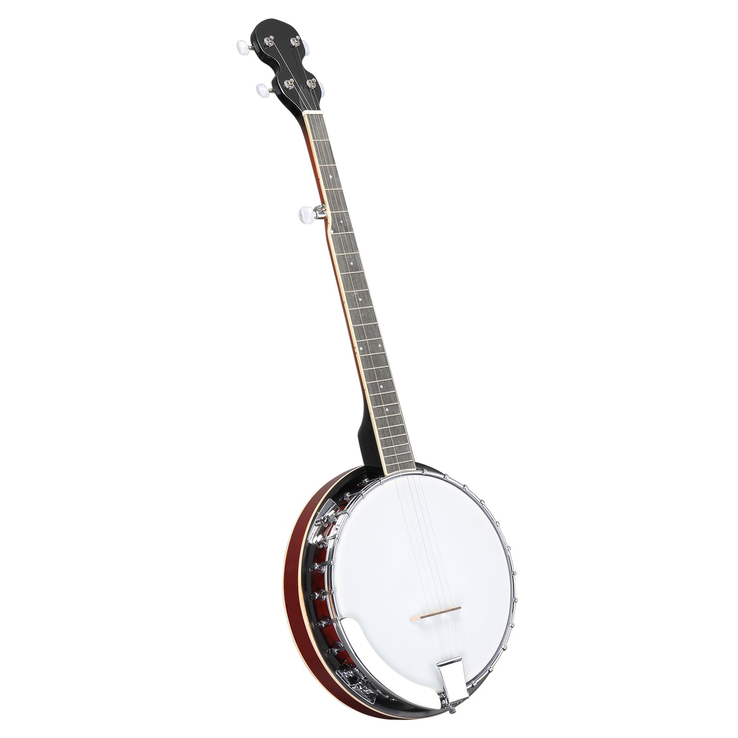 Full Size 5 String Right Handed Banjos Set with Closed Solid Sapele Back & Premium Mahogany Neck and Premium Accessories MLNshops]