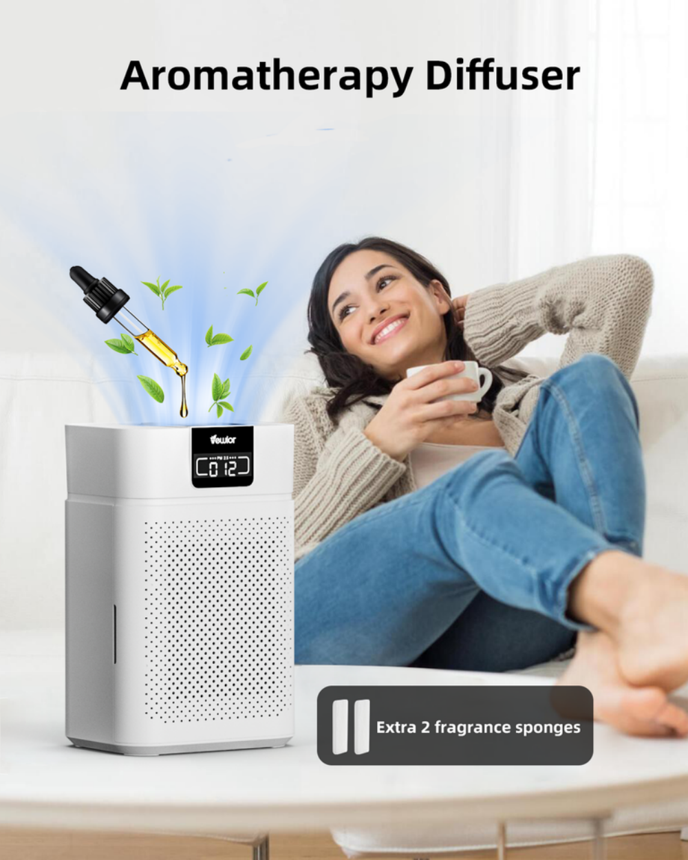 Air Purifiers Up To 1730 sq. ft H13 HEPA Air Cleaner For Pets Smell Smoke Pollen