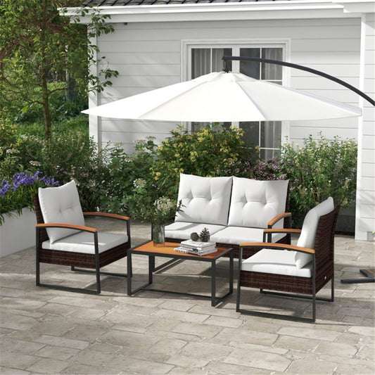 Garden sofa set PE wicker patio furniture set
