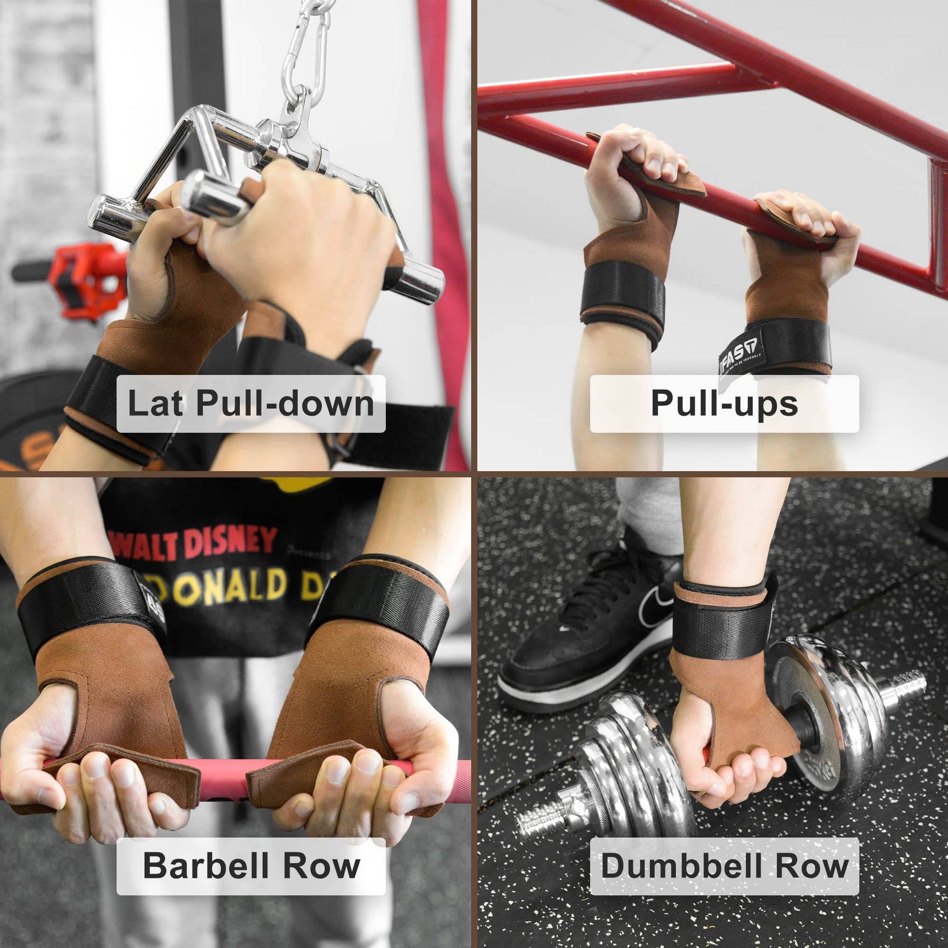 Weight Lifting Grips with Wrist Straps - Weightlifting Hook