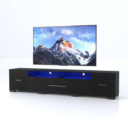 [Video] TV Console with Storage Cabinets, Remote, APP Control Long LED TV Stand, Full RGB Color Selection, 31 Modes Changing Lights Modern