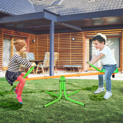 360 Degree Rotation Outdoor Kids Spinning Seesaw Sit and Spin Teeter Totter Outdoor Playground Equipment Swivel Teeter Totter for Backyard MLNshops]