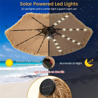 9 Foot Portable Beach Umbrella with Led Lights