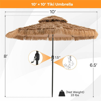 10-foot portable Beach Umbrella with Led Lights.