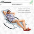 Relaxing man on outdoor zero-gravity lounge chair with adjustable headrest