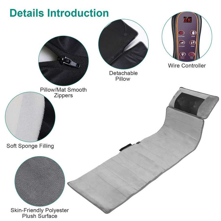 Full Body Massage Mat with Heat - Therapeutic Massage