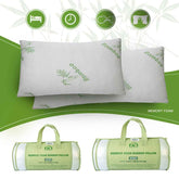Memory foam pillow with bamboo cover