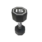 Black dumbbell with &