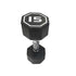 Black dumbbell with &
