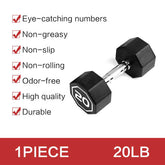 Black dumbbell with &