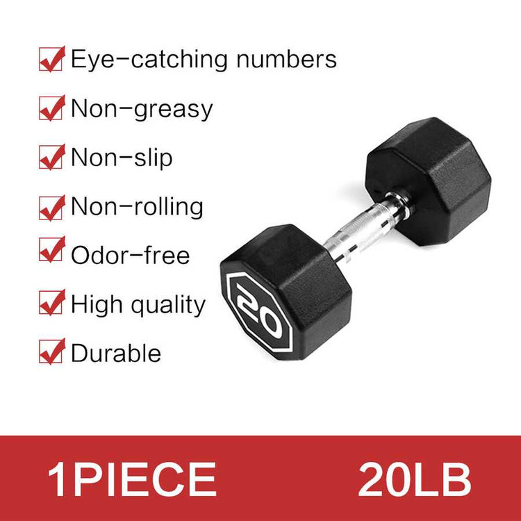 Black dumbbell with &