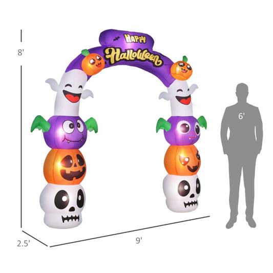 Inflatable Halloween archway with pumpkins MLNshops]